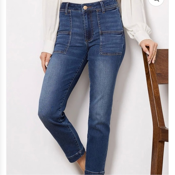 Kut from the Kloth Reese High Rise Straight Leg Utility Jeans Size 2 - Picture 1 of 9